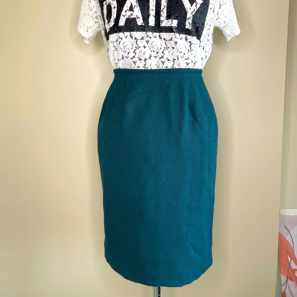 Kasper Turquoise Pencil Skirt
